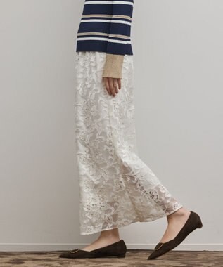 GRACE CONTINENTAL チュールレースマーメイドスカート ホワイト