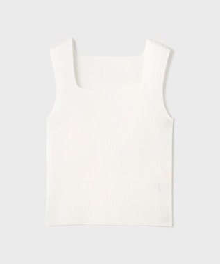 GRACE CONTINENTAL ブライトニットノースリーブ ホワイト