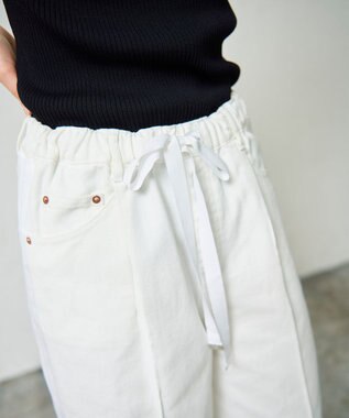 GRACE CONTINENTAL デニムワイドイージーパンツ ホワイト