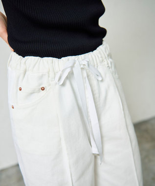 GRACE CONTINENTAL デニムワイドイージーパンツ ホワイト