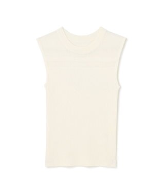 GRACE CONTINENTAL リブシアーニットトップ ホワイト