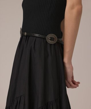 GRACE CONTINENTAL コンチョレザーベルト ブラック