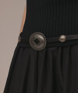 GRACE CONTINENTAL コンチョレザーベルト ブラック