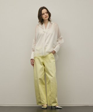 GRACE CONTINENTAL シアースキッパートップ ホワイト