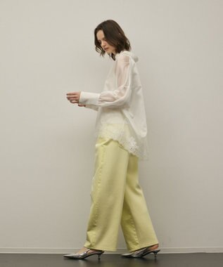 GRACE CONTINENTAL シアースキッパートップ ホワイト