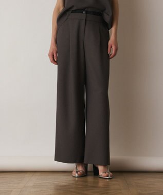 GRACE CONTINENTAL キャミ付レイヤードパンツ チャコール