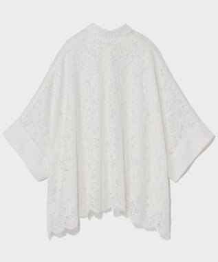 GRACE CONTINENTAL レースポンチョシャツ ホワイト