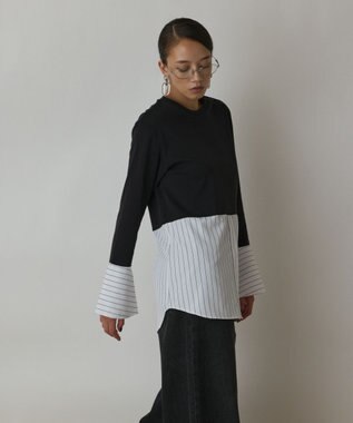 GRACE CONTINENTAL レイヤードカットトップ ブラック