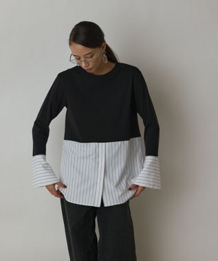 GRACE CONTINENTAL レイヤードカットトップ ブラック