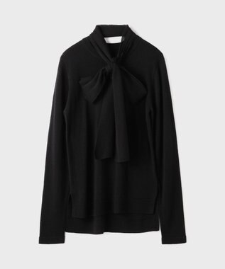 GRACE CONTINENTAL ボウ付ニットトップ ブラック