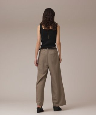 GRACE CONTINENTAL リブフリルニットトップ ブラック