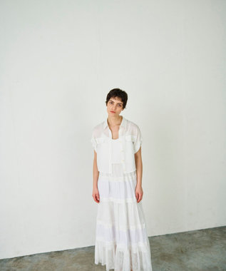 GRACE CONTINENTAL レースコンビキャミソールワンピース ホワイト