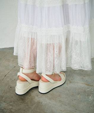 GRACE CONTINENTAL レースコンビキャミソールワンピース ホワイト