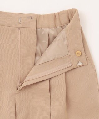 GRACE CONTINENTAL ストレッチスラブタックパンツ ベージュ