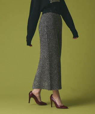 GRACE CONTINENTAL フェザーヤーンシャイニースカート シルバー