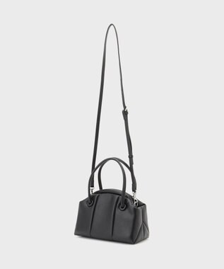 アドカラムPUFF THERR BOSTONブラックハンドバッグ　美品 ADD CULUMN/PUFF THREE BOSTON