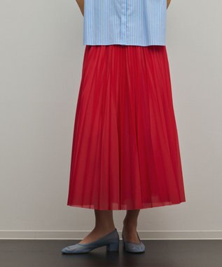 GRACE CONTINENTAL トリコットプリーツスカート レッド