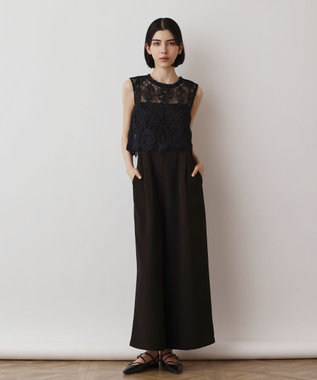 GRACE CONTINENTAL レースコンビサロペット ブラック