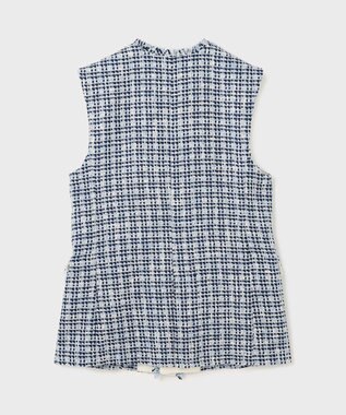 GRACE CONTINENTAL ルーズツイードジレジャケット ブルー