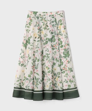 GRACE CONTINENTAL プリントタックフレアスカート キナリ