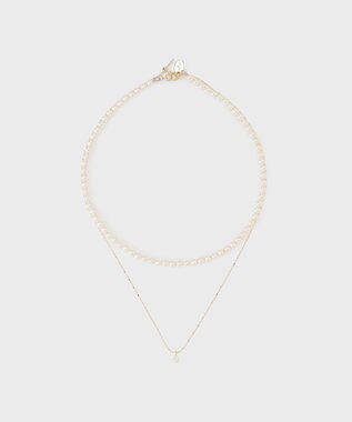 GRACE CONTINENTAL パール2連ネックレス ホワイト