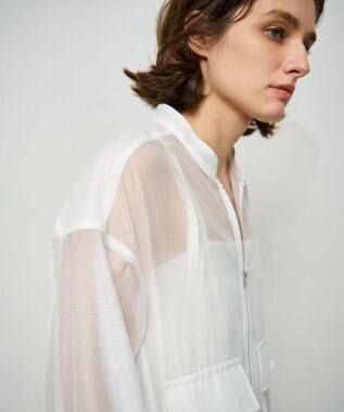 GRACE CONTINENTAL シアードレープブルゾン ホワイト