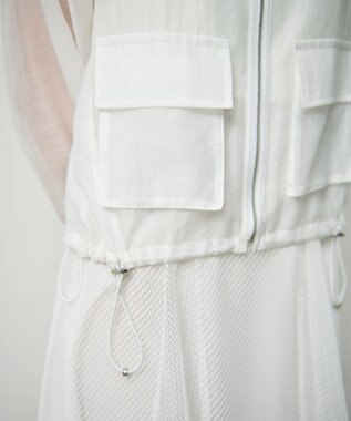 GRACE CONTINENTAL シアードレープブルゾン ホワイト