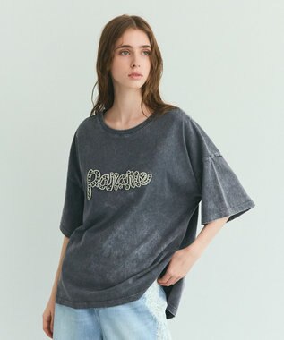 GRACE CONTINENTAL ピグメントTシャツ チャコール