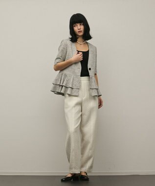 GRACE CONTINENTAL ペプラムツイードジャケット