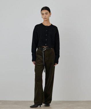 GRACE CONTINENTAL ラメショートニットカーディガン ブラック