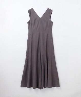 GRACE CONTINENTAL トリアセリネンフレアマキシ チャコール
