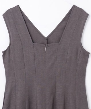 GRACE CONTINENTAL トリアセリネンフレアマキシ チャコール