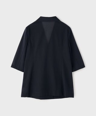 GRACE CONTINENTAL シアーハーフスリーブジャケット ネイビー
