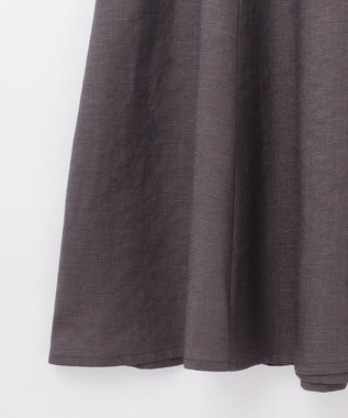 GRACE CONTINENTAL トリアセリネンフレアマキシ チャコール