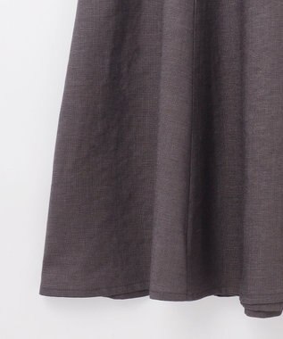 GRACE CONTINENTAL トリアセリネンフレアマキシ チャコール