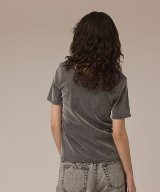 GRACE CONTINENTAL フロッキーチュールカットトップ グレー