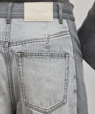 GRACE CONTINENTAL サイドラインデニムパンツ ブラック