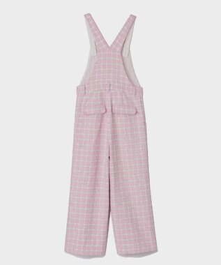 GRACE CONTINENTAL チェックツイードサロペット ピンク