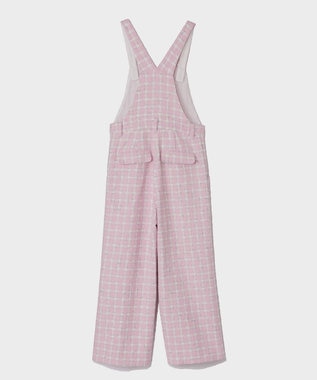 GRACE CONTINENTAL チェックツイードサロペット ピンク