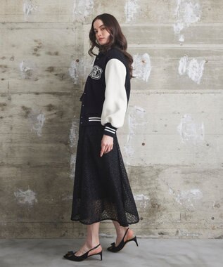 GRACE CONTINENTAL バーシティembジャケット ブラック