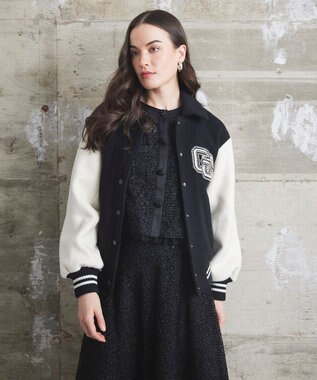 GRACE CONTINENTAL バーシティembジャケット ブラック