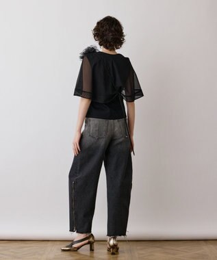 GRACE CONTINENTAL フラワーチュールベルト ブラック