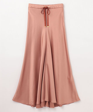 GRACE CONTINENTAL サテンバイアスロングスカート オレンジ