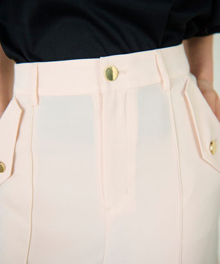 GRACE CONTINENTAL バックサテンカーゴパンツ キナリ