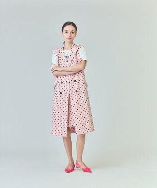 GRACE CONTINENTAL ドットジレドレス ピンク