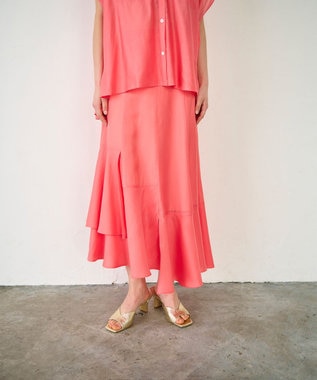 GRACE CONTINENTAL イレギュラーヘムスカート ピンク