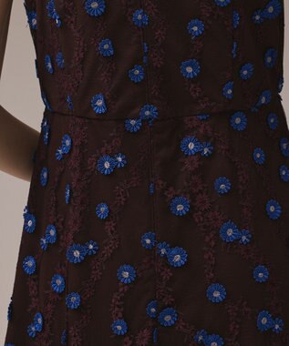 GRACE CONTINENTAL バイカラーレースワンピース ブラウン