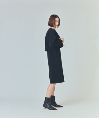 GRACE CONTINENTAL パールショートカーディガン ブラック