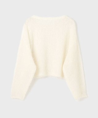 GRACE CONTINENTAL フィルムヤーンニットトップ ホワイト