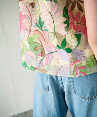 GRACE CONTINENTAL フルーツ刺繍トップ イエロー